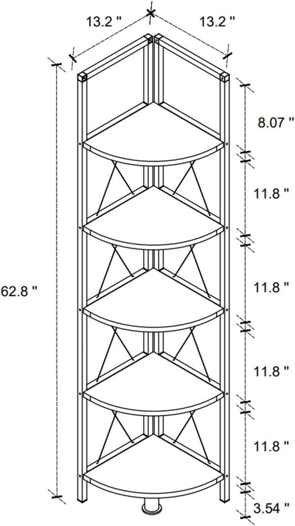 Nick 5-Tier Corner Shelf