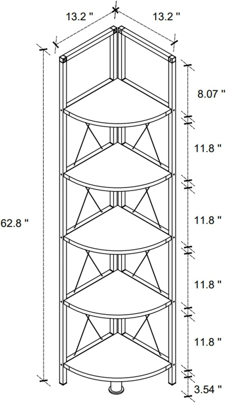 Nick 5-Tier Corner Shelf