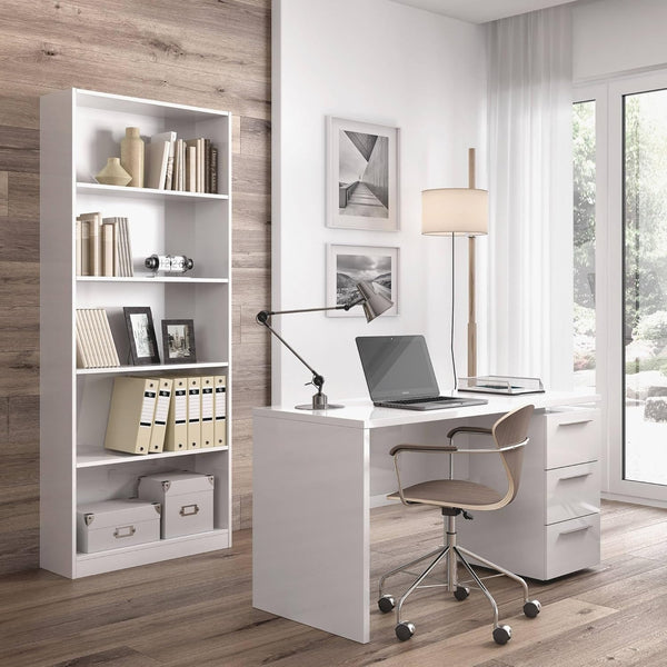 Stylus 5-Tier Bookcase – White