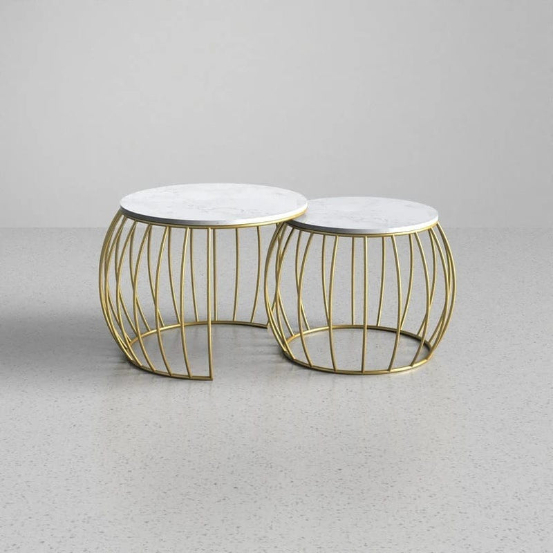 Nordic Duo Marble Tables
