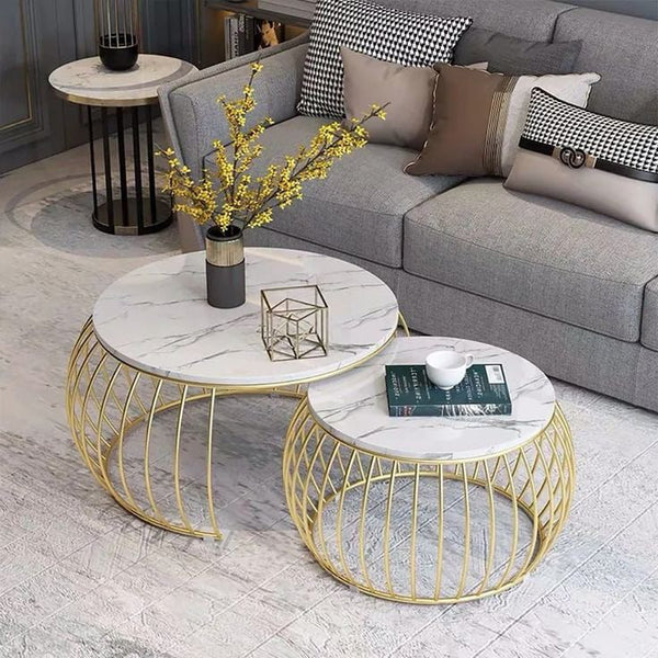 Nordic Duo Marble Tables