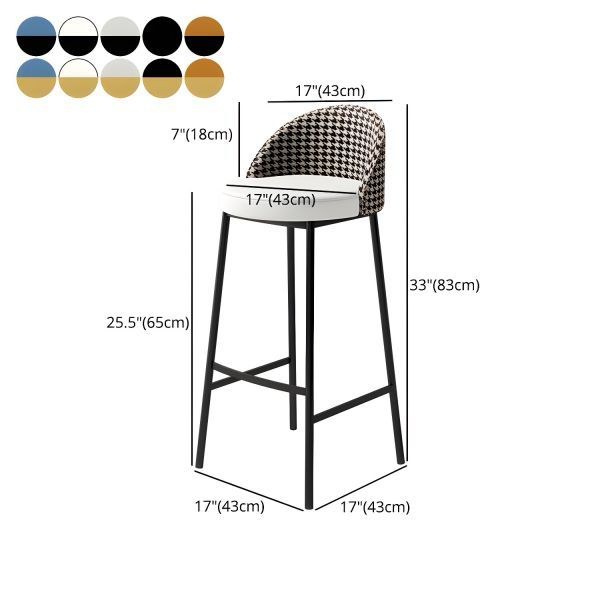 Kwoking Orange Metal Bar Stool – 26