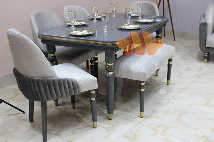 Lunaris Glass Dining Table Set – 6 Seater