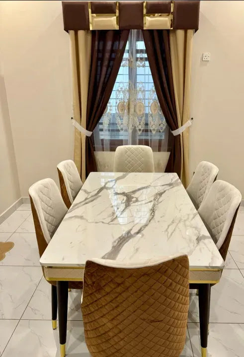 Saray Turkish Dining Table Set – 6 Chairs