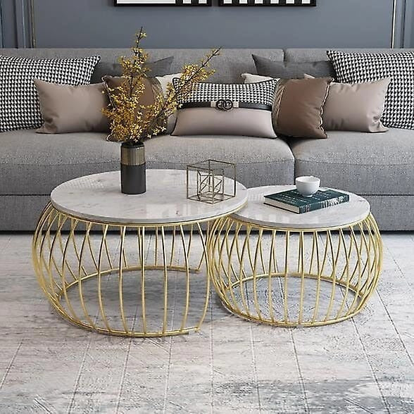 Nordic Duo Marble Tables